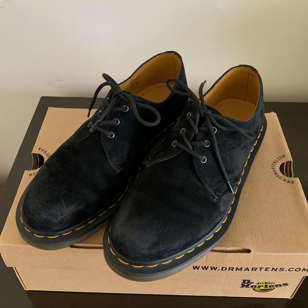 Dr.Martens 1461 Black Soft Buck Shoes
